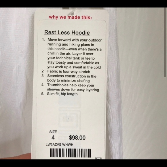 BRAND NEW! NWT LULULEMON REST LESS HOODIE - Picture 2 of 8